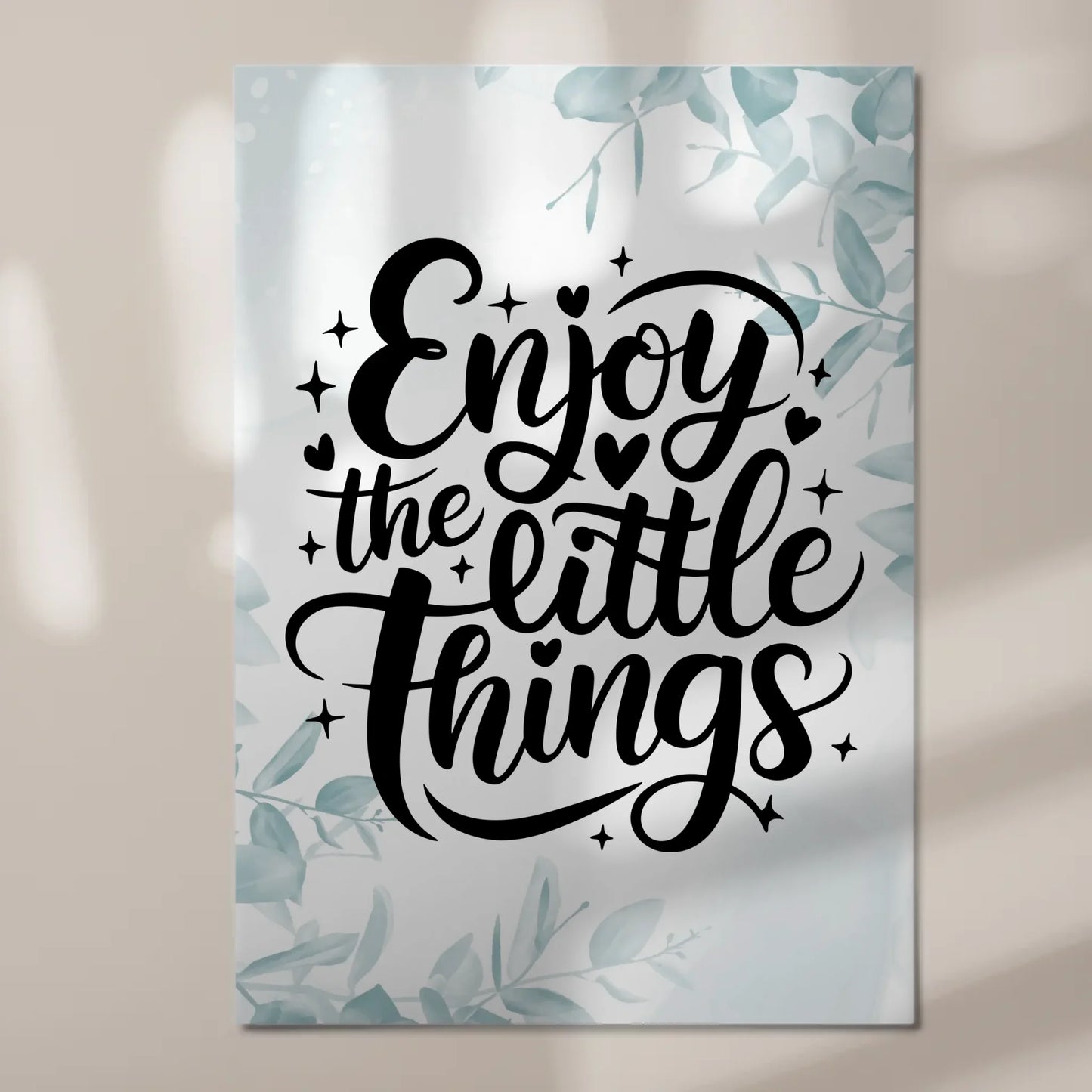 Magnet Poster Spruch Enjoy the Little Things Geschenk Fotoboard