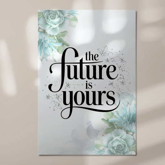 Spruch Fotoboard Magnet Wandbild The Future is Yours