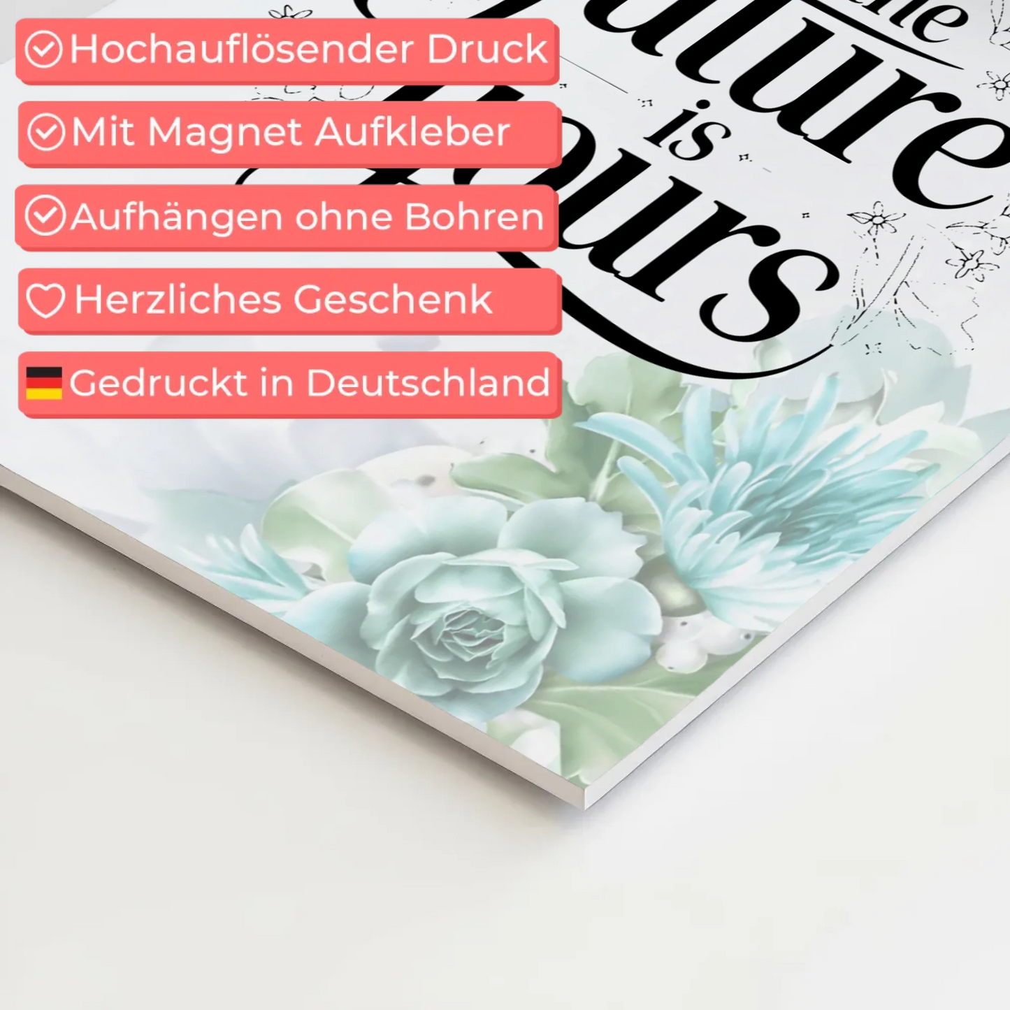 Spruch Fotoboard Magnet Wandbild The Future is Yours