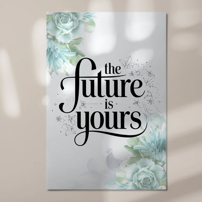 Spruch Fotoboard Magnet Wandbild The Future is Yours