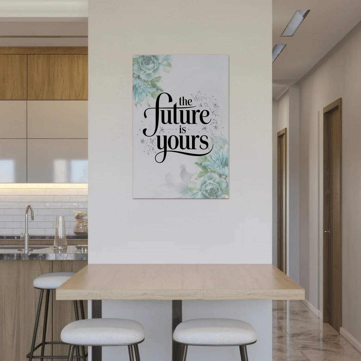 Spruch Fotoboard Magnet Wandbild The Future is Yours