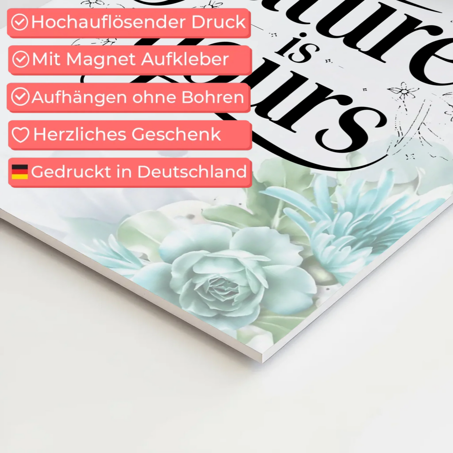 Spruch Fotoboard Magnet Wandbild The Future is Yours