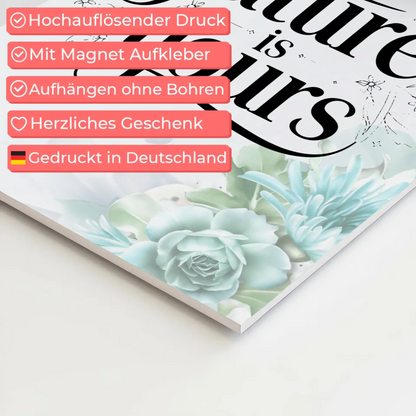 Spruch Fotoboard Magnet Wandbild The Future is Yours