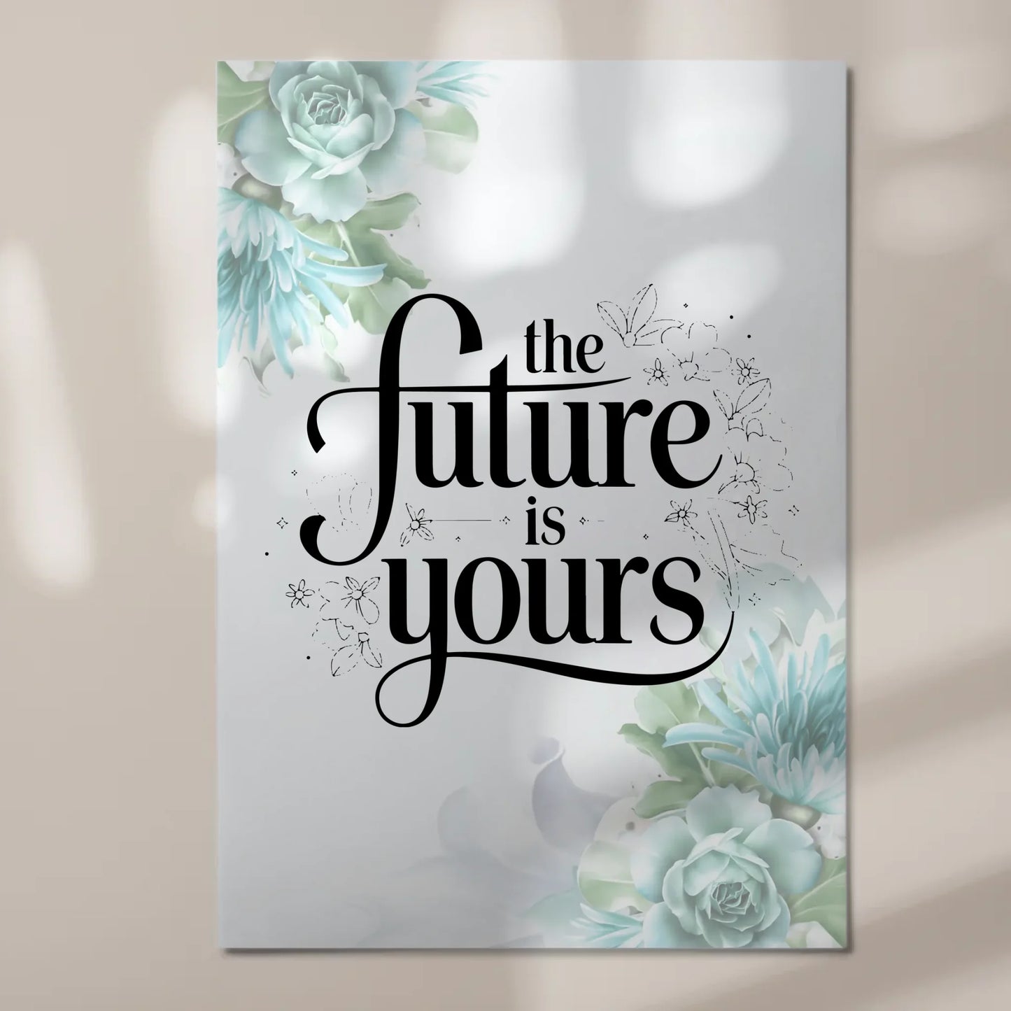 Spruch Fotoboard Magnet Wandbild The Future is Yours