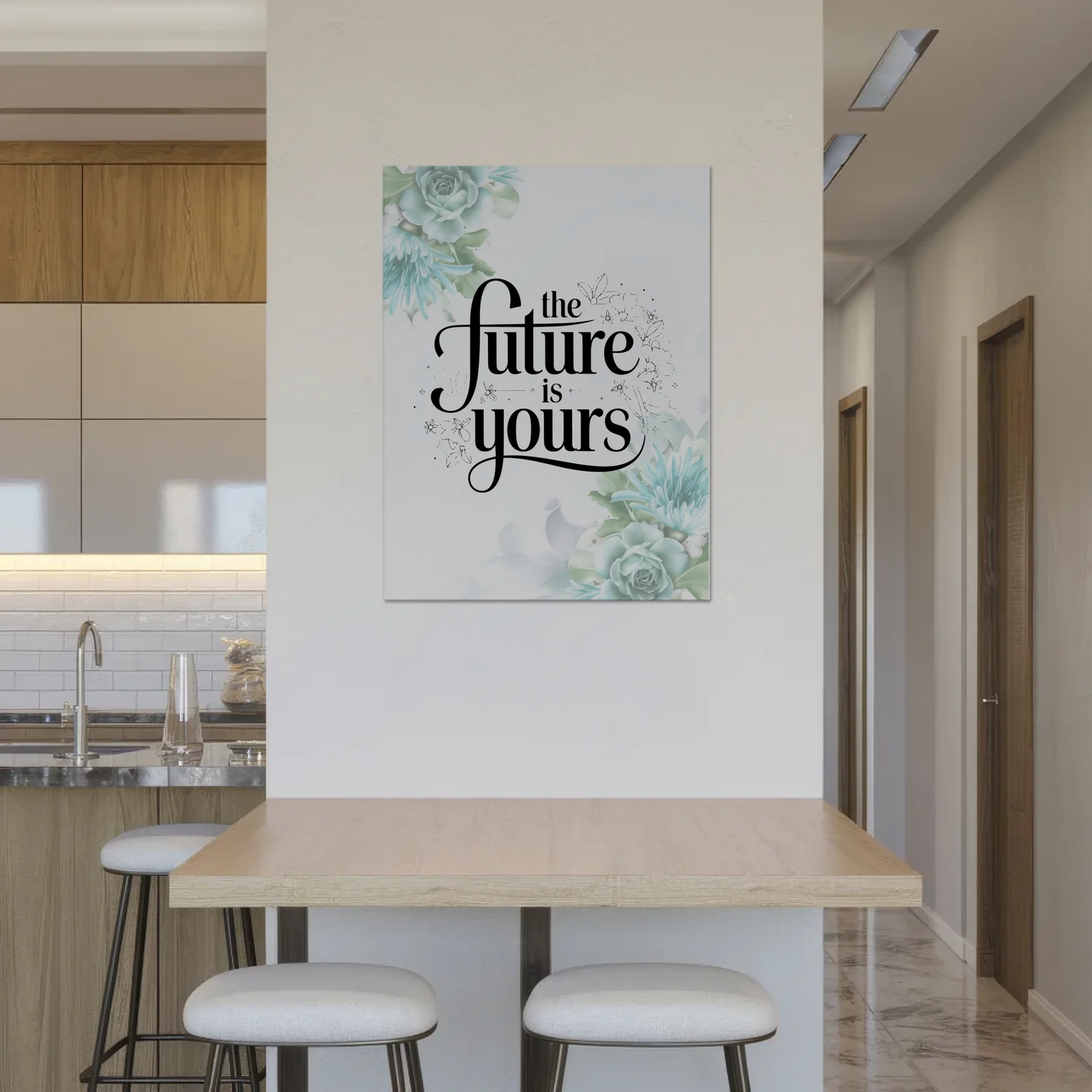 Spruch Fotoboard Magnet Wandbild The Future is Yours