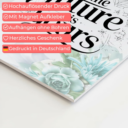 Spruch Fotoboard Magnet Wandbild The Future is Yours