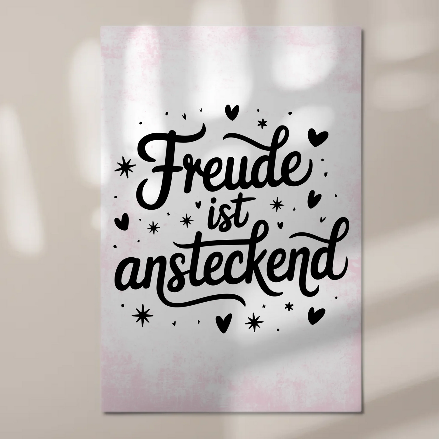 Sprüche Poster Magentisch Freude ist ansteckend Geschenk