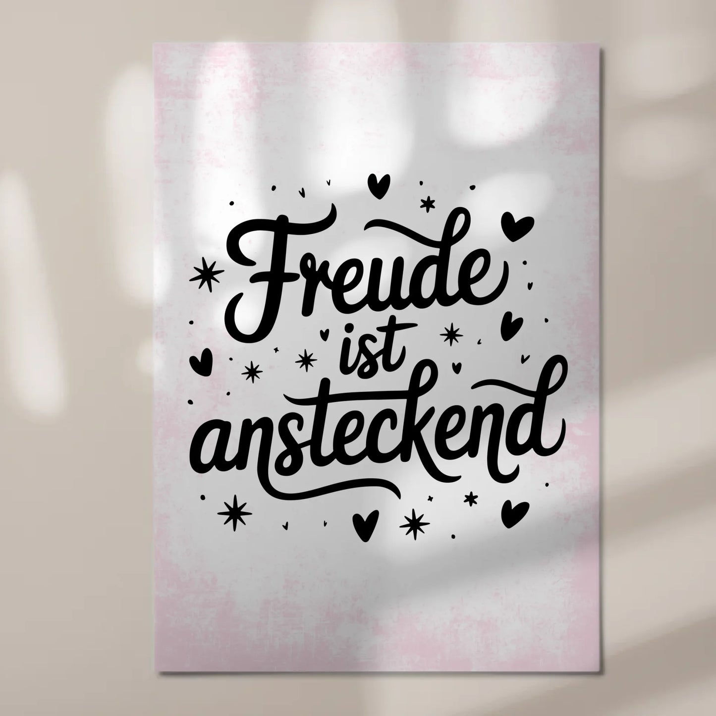 Sprüche Poster Magentisch Freude ist ansteckend Geschenk