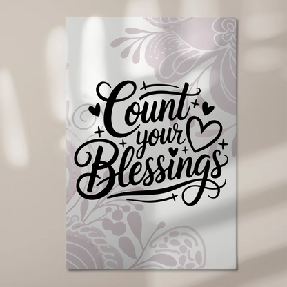 Magnet Poster Spruch Count Your Blessings Geschenk