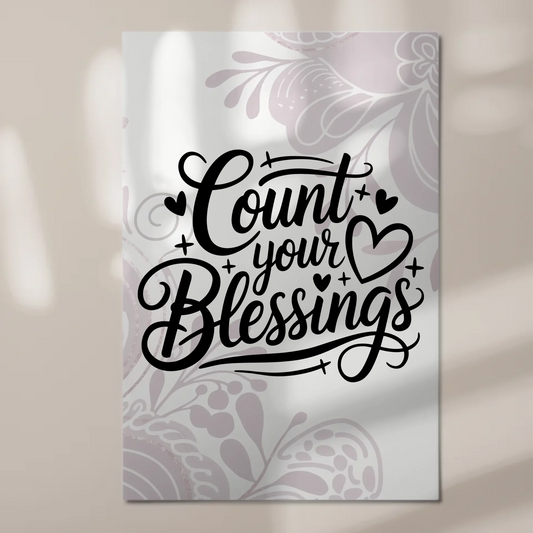 Magnet Poster Spruch Count Your Blessings Geschenk