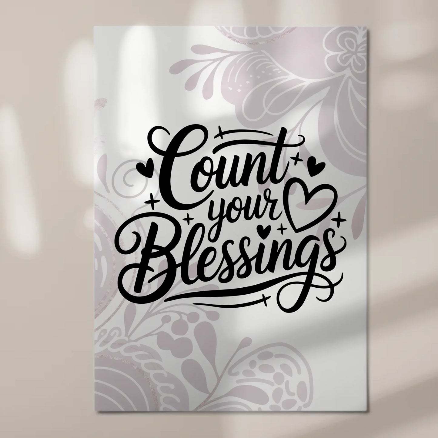 Magnet Poster Spruch Count Your Blessings Geschenk