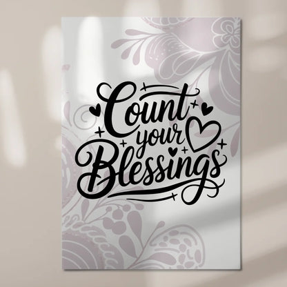 Magnet Poster Spruch Count Your Blessings Geschenk