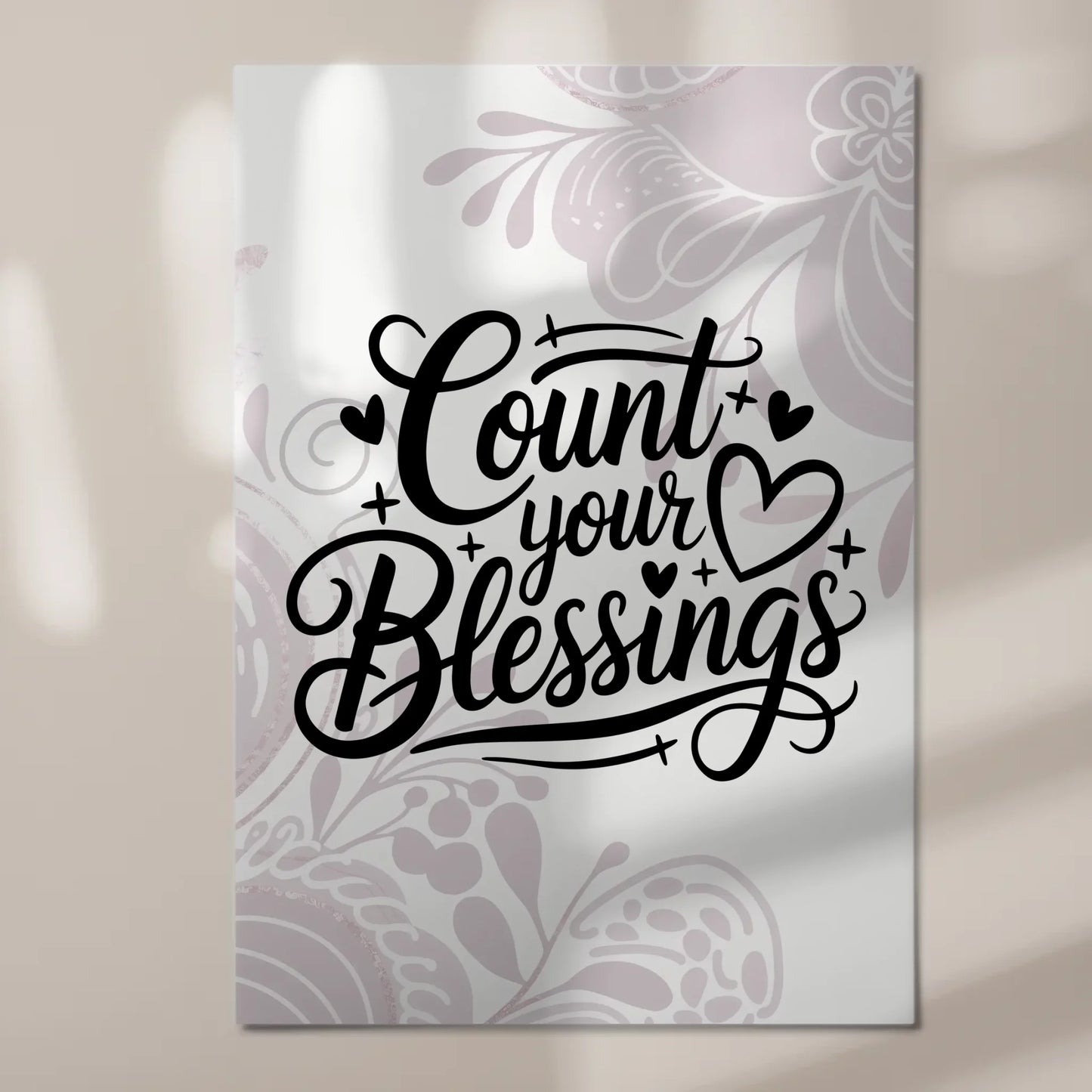 Magnet Poster Spruch Count Your Blessings Geschenk