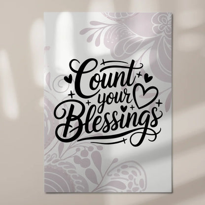 Magnet Poster Spruch Count Your Blessings Geschenk
