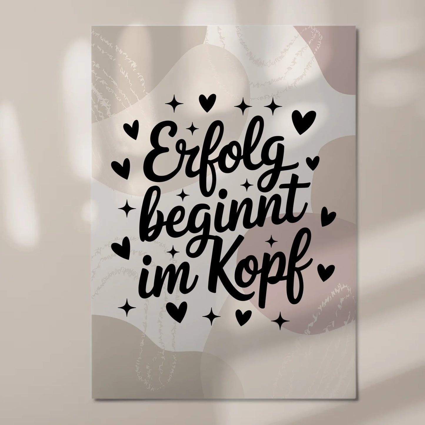 Spruch Fotoboard Magnet Wandbild Erfolg beginnt im Kopf