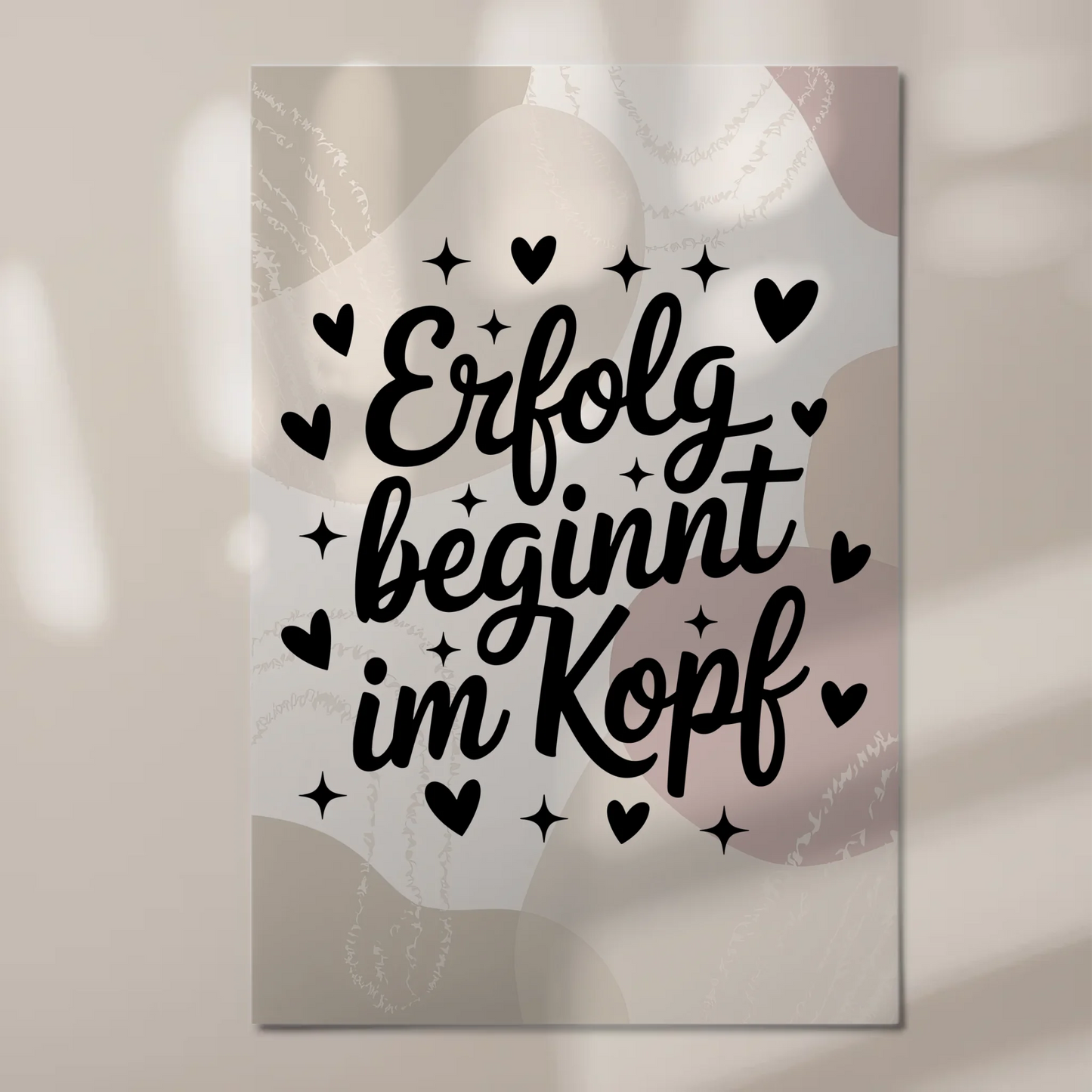 Spruch Fotoboard Magnet Wandbild Erfolg beginnt im Kopf