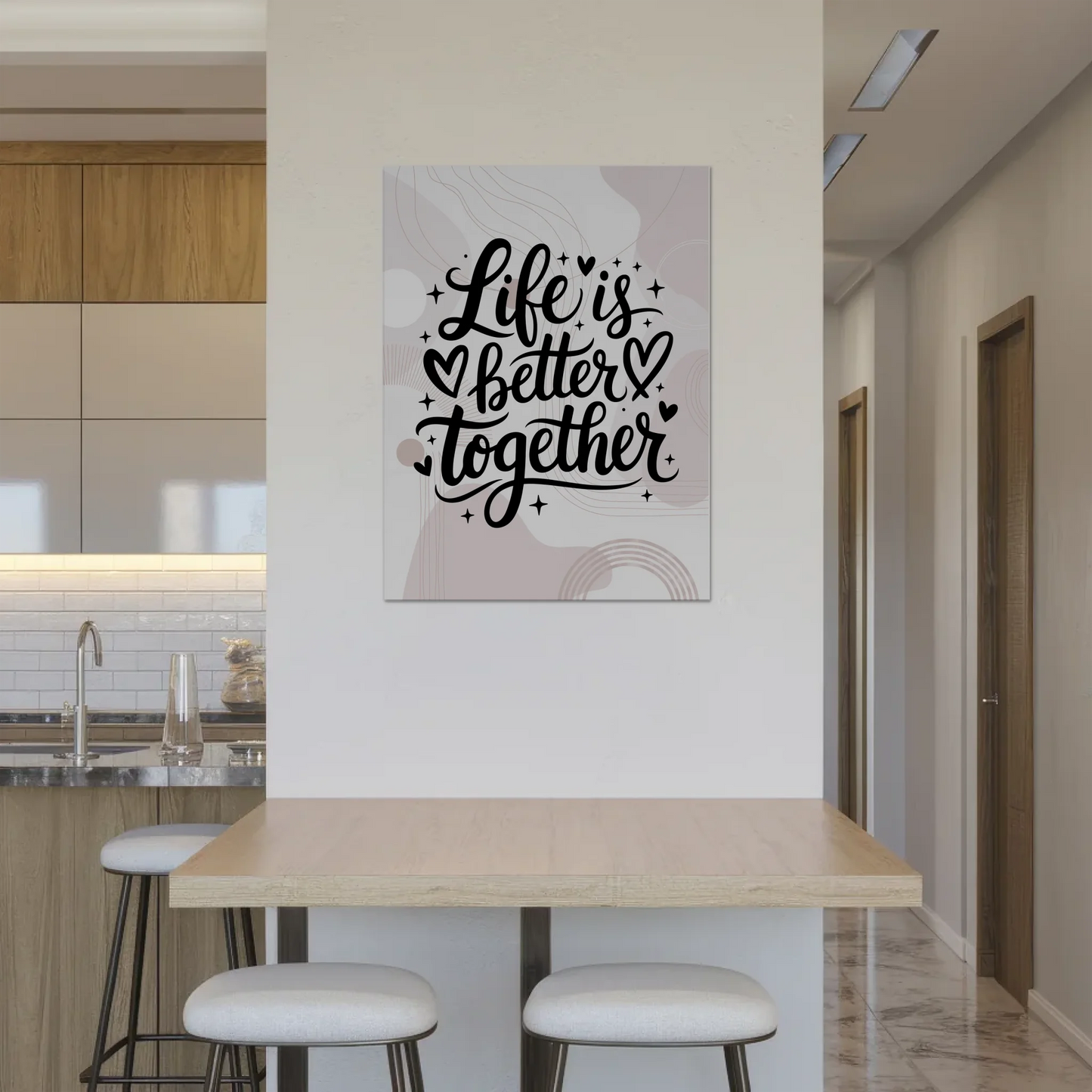 Sprüche Poster Magentisch Life is Better Together