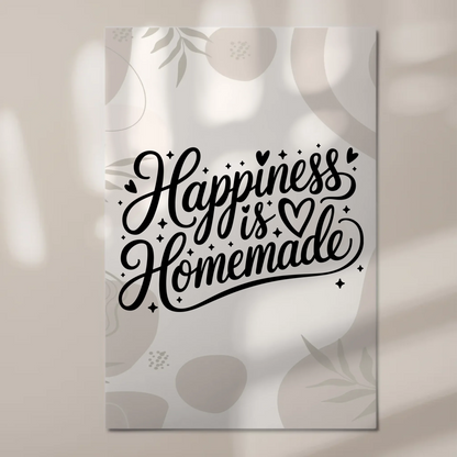 Magnet Poster mit Spruch Happiness is Homemade Geschenk