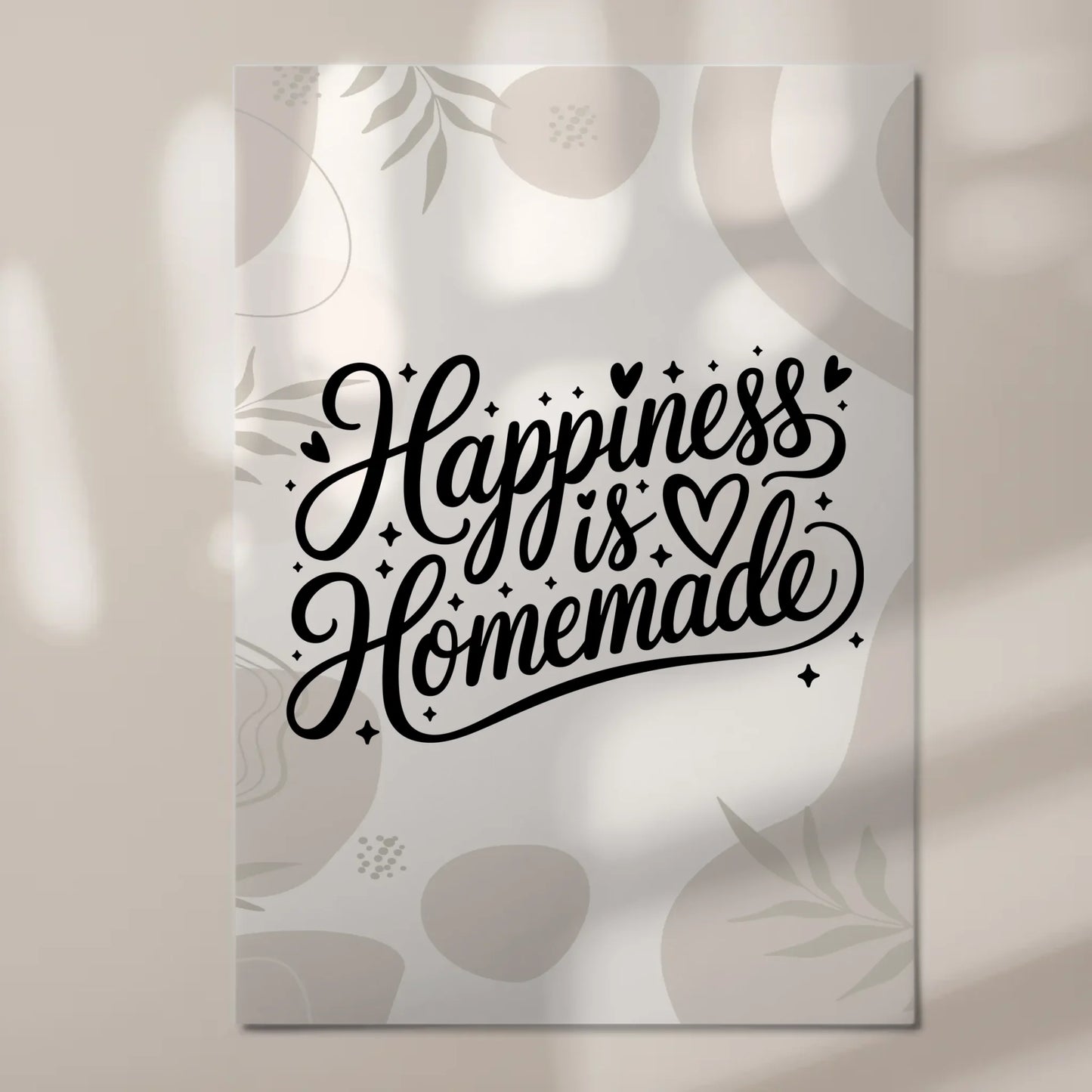 Magnet Poster mit Spruch Happiness is Homemade Geschenk