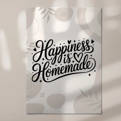 Magnet Poster mit Spruch Happiness is Homemade Geschenk
