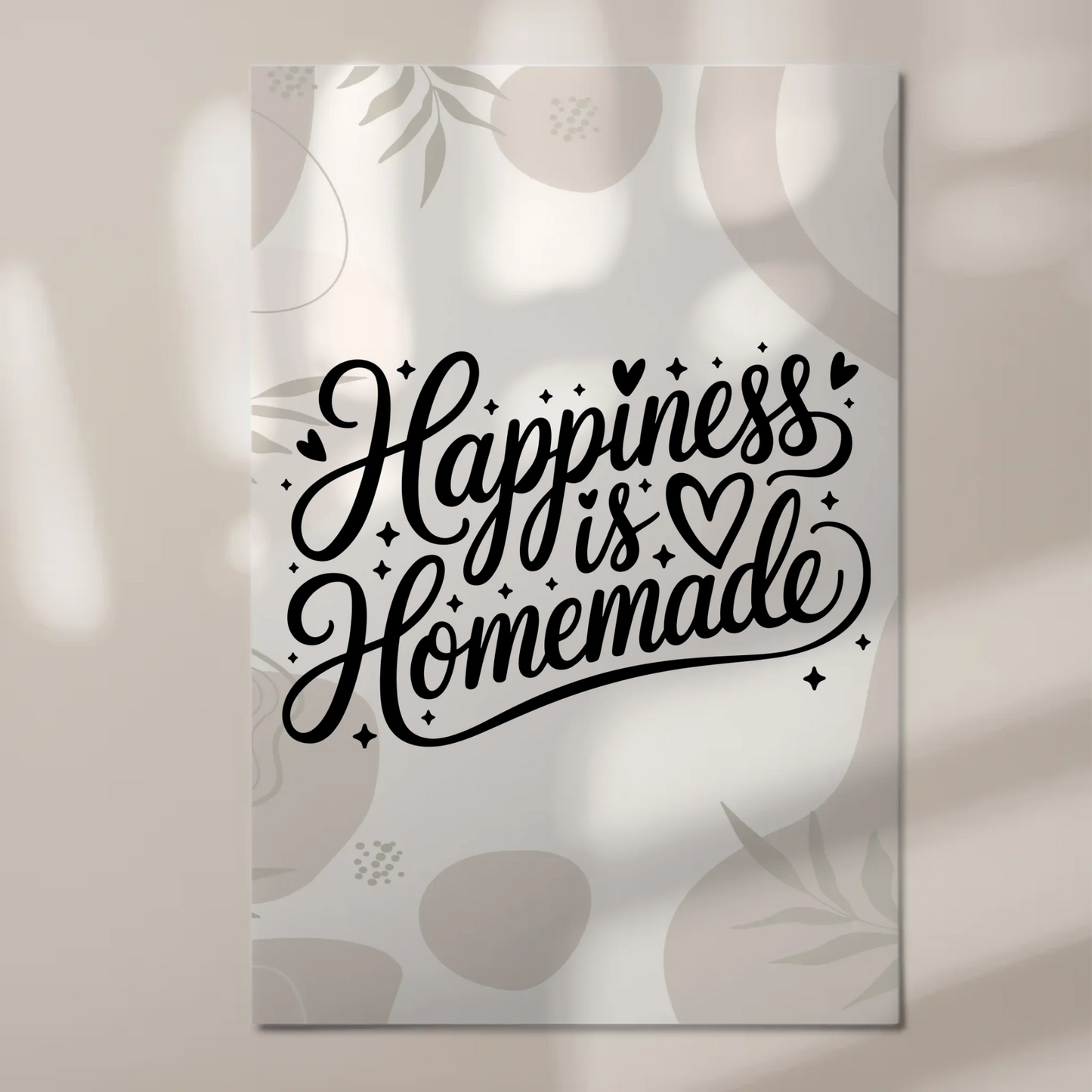 Magnet Poster mit Spruch Happiness is Homemade Geschenk