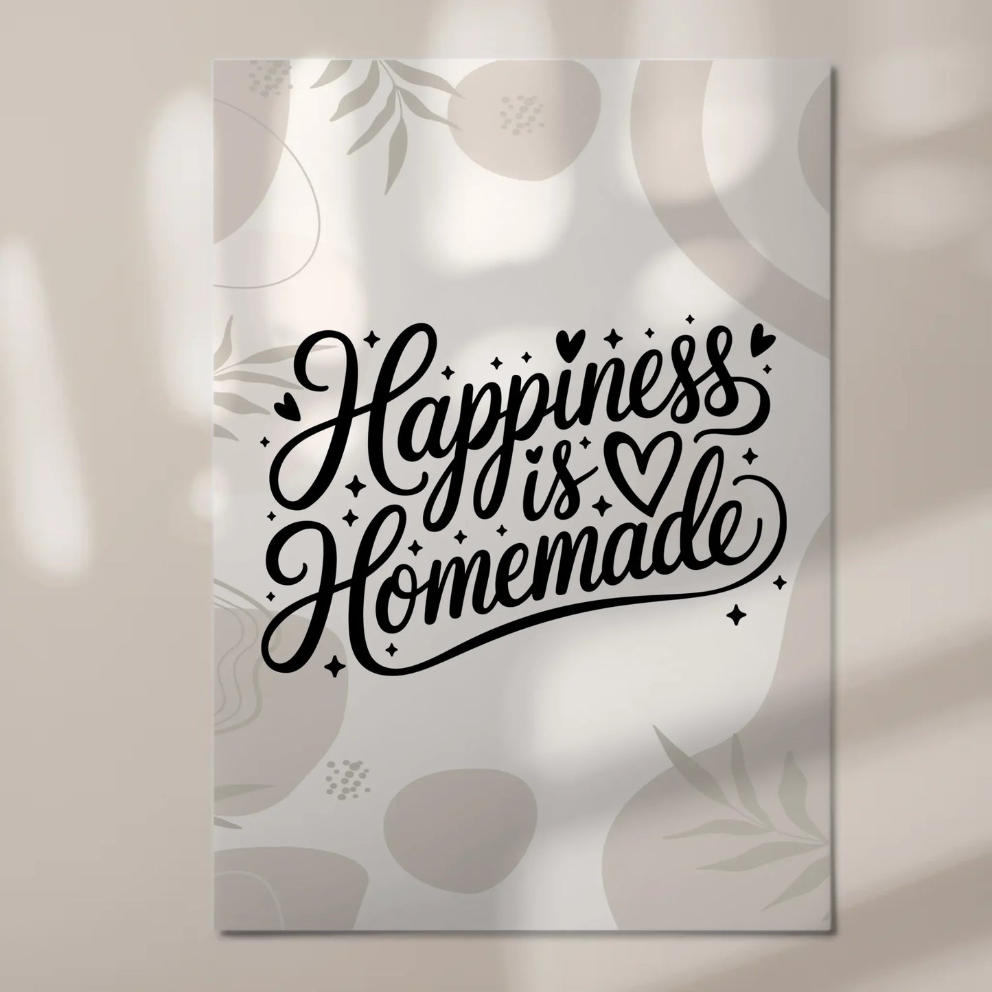 Magnet Poster mit Spruch Happiness is Homemade Geschenk