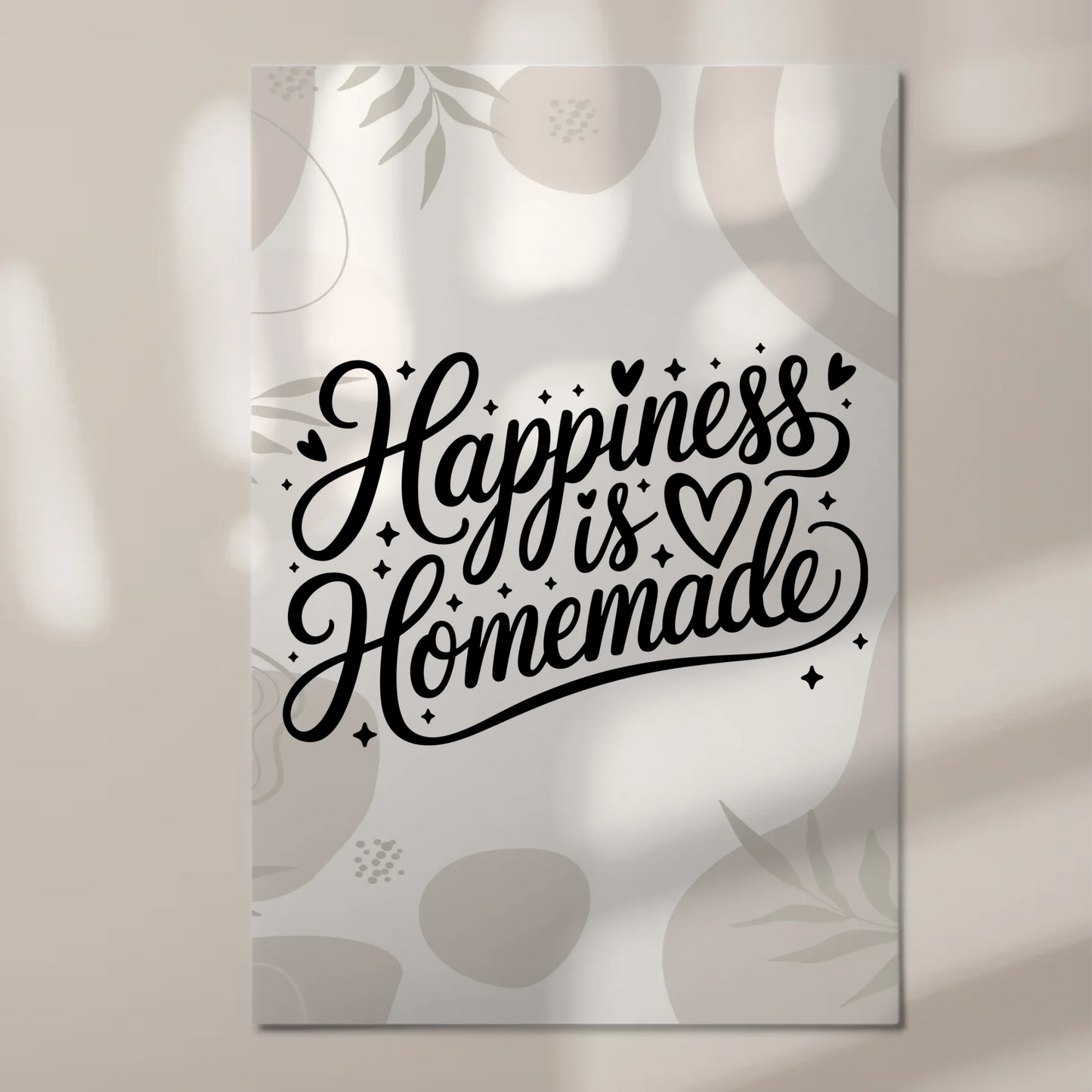 Magnet Poster mit Spruch Happiness is Homemade Geschenk