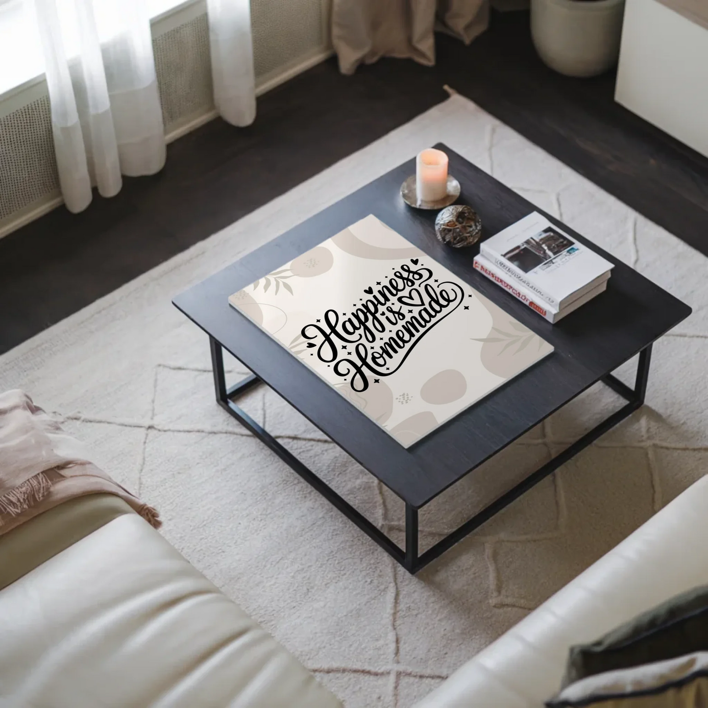 Magnet Poster mit Spruch Happiness is Homemade Geschenk