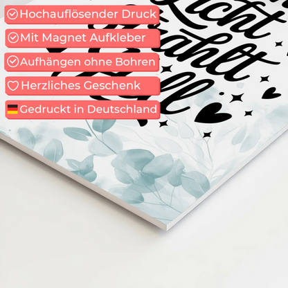 Magnet Poster Spruch Dein Licht strahlt hell Geschenk