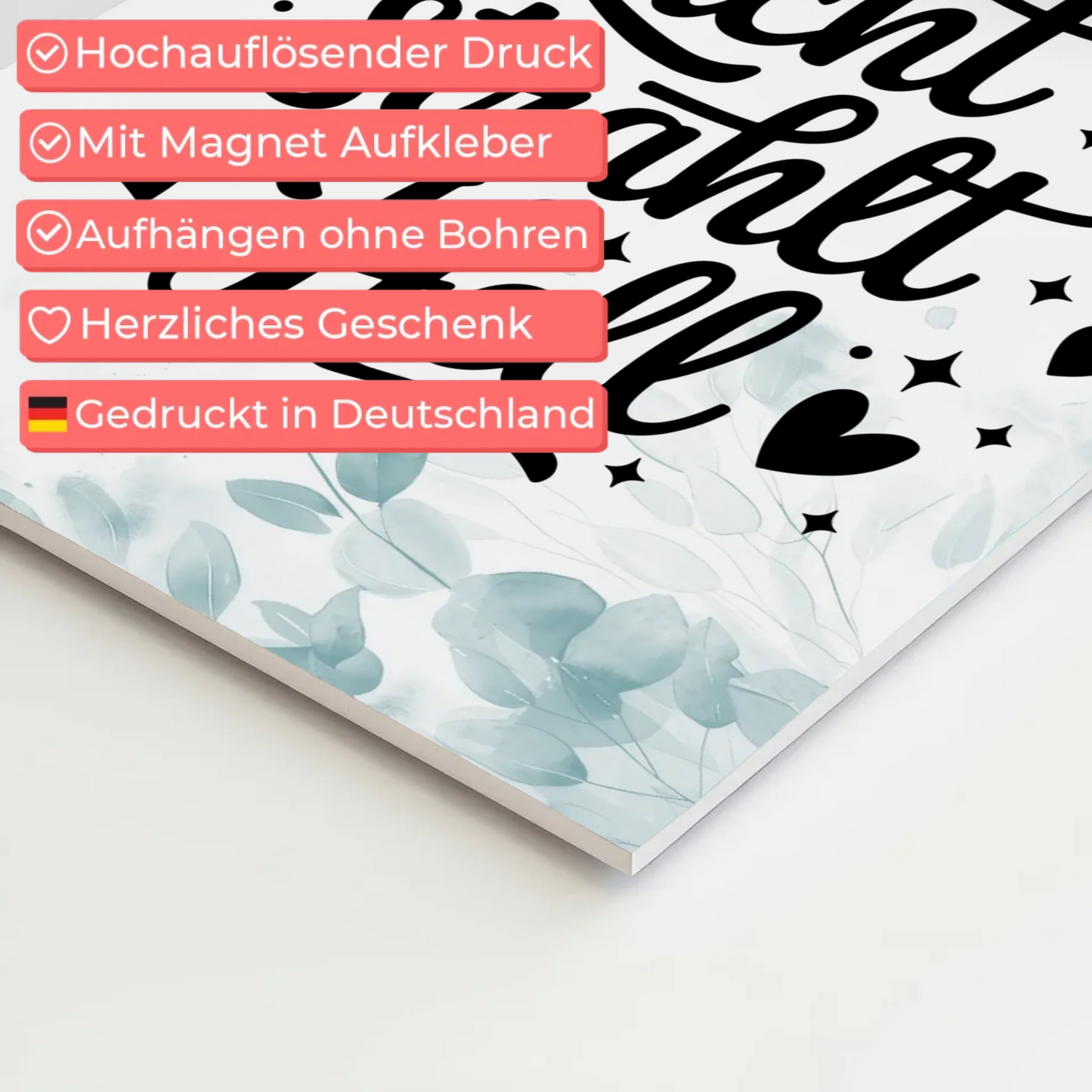 Magnet Poster Spruch Dein Licht strahlt hell Geschenk