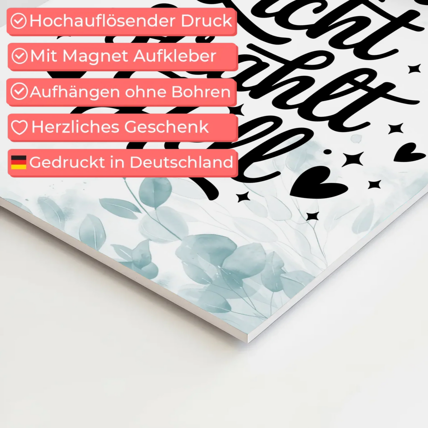 Magnet Poster Spruch Dein Licht strahlt hell Geschenk