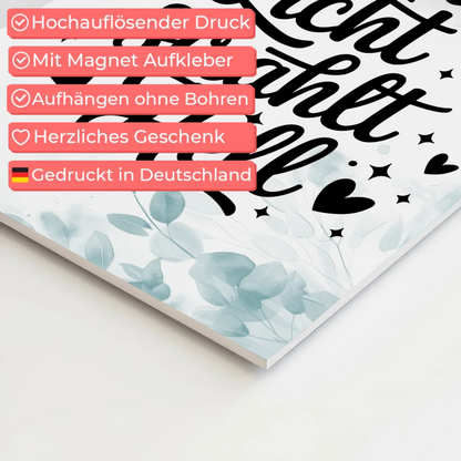 Magnet Poster Spruch Dein Licht strahlt hell Geschenk