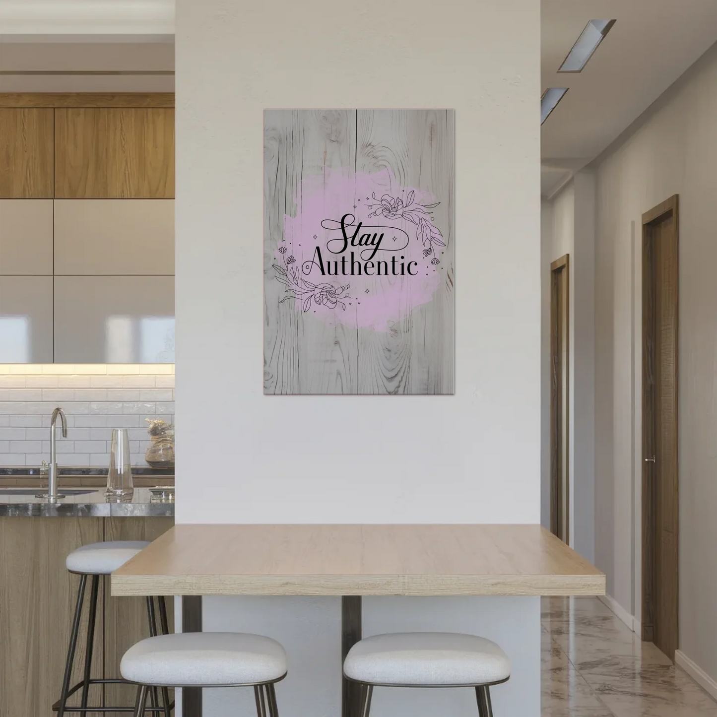 Magnet Poster mit Spruch Stay Authentic Geschenkidee