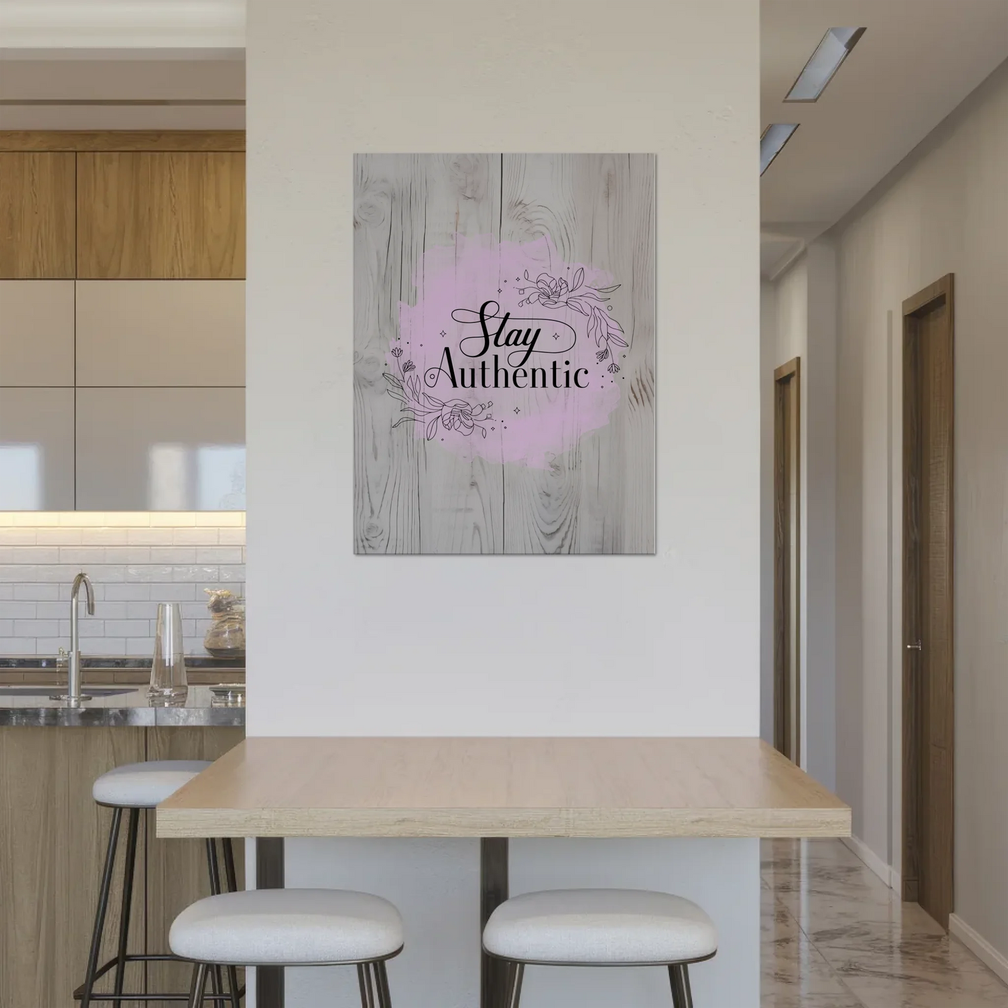 Magnet Poster mit Spruch Stay Authentic Geschenkidee