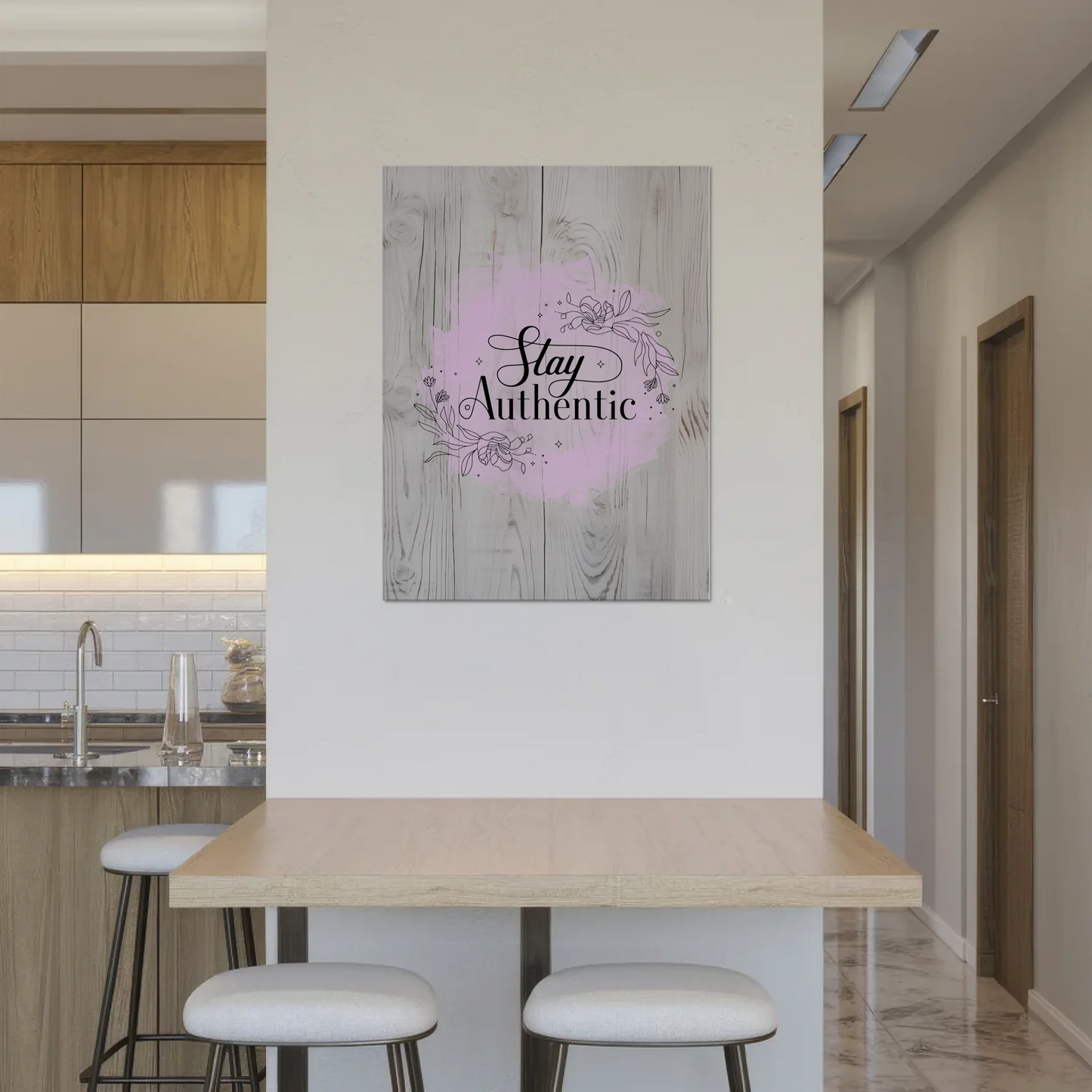 Magnet Poster mit Spruch Stay Authentic Geschenkidee