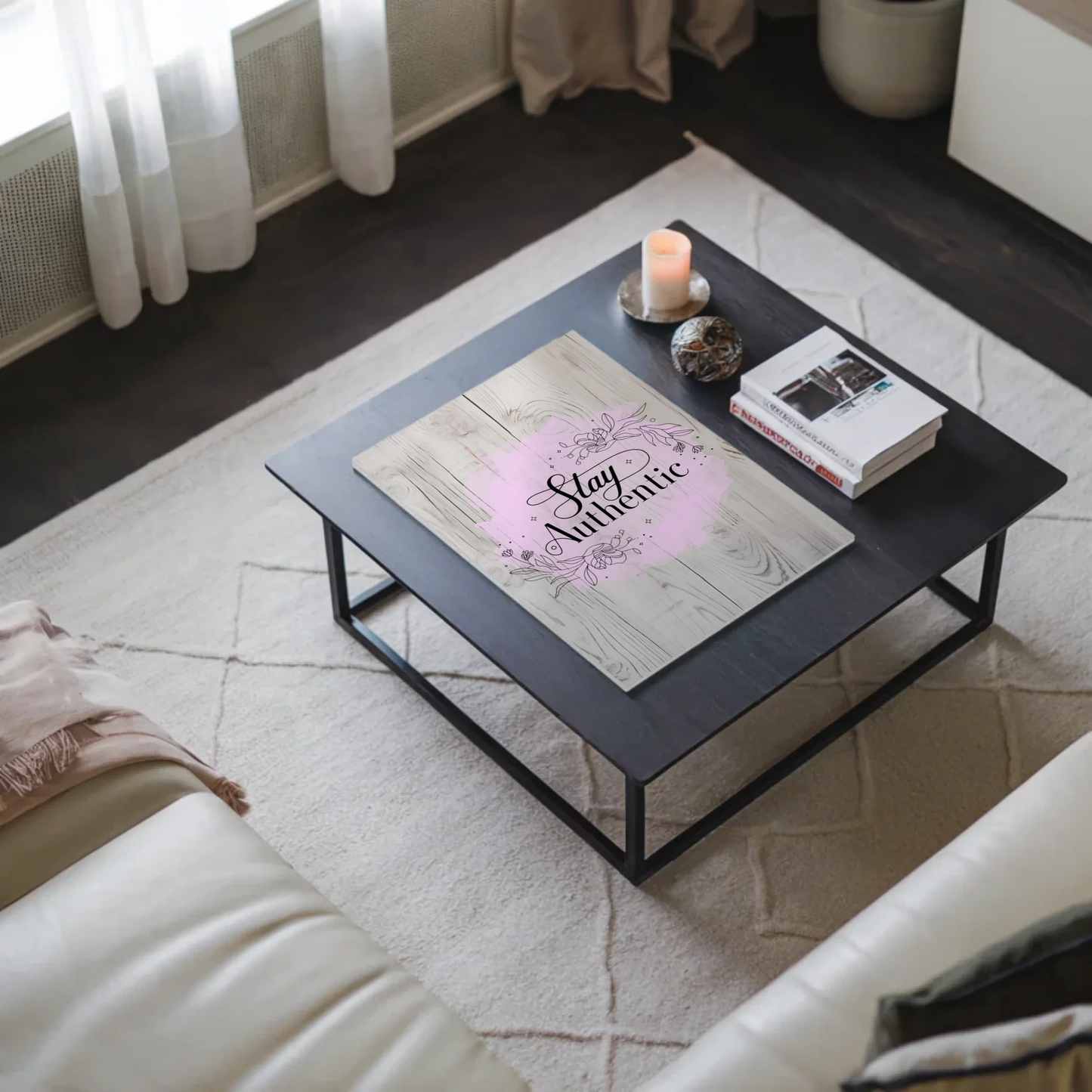 Magnet Poster mit Spruch Stay Authentic Geschenkidee