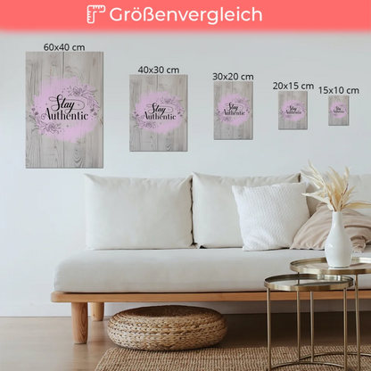Magnet Poster mit Spruch Stay Authentic Geschenkidee
