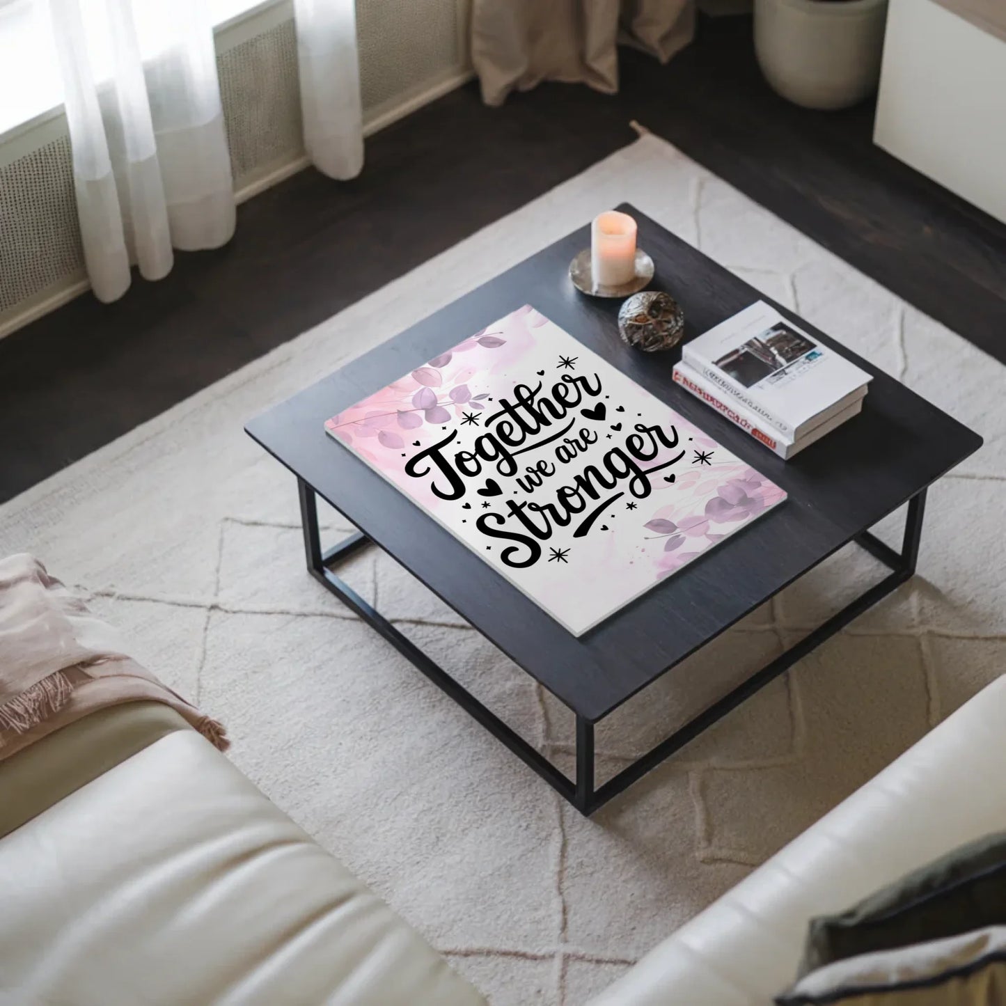 Magnet Poster Spruch Together we are stronger Geschenk Fotoboard