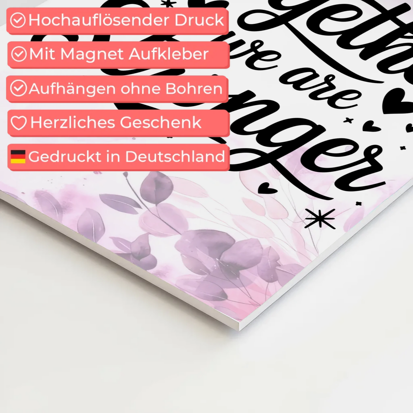 Magnet Poster Spruch Together we are stronger Geschenk Fotoboard