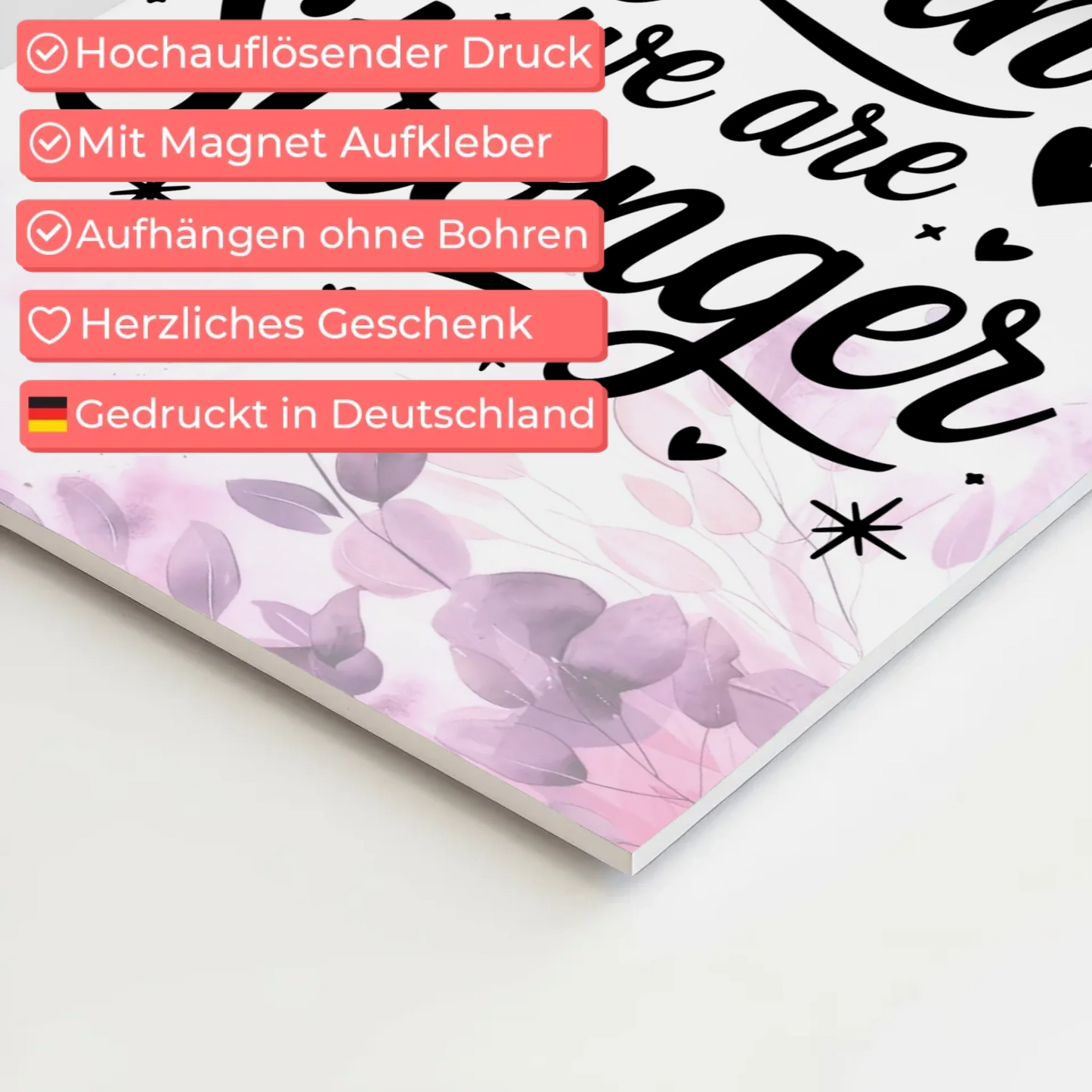 Magnet Poster Spruch Together we are stronger Geschenk Fotoboard