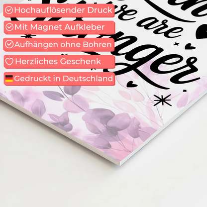 Magnet Poster Spruch Together we are stronger Geschenk Fotoboard