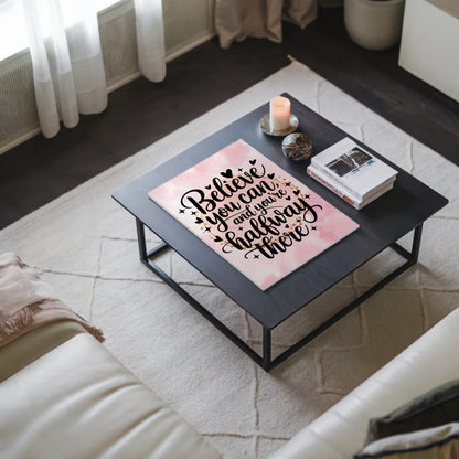 Spruch Fotoboard Magnet Wandbild Believe You Can Personalisiert