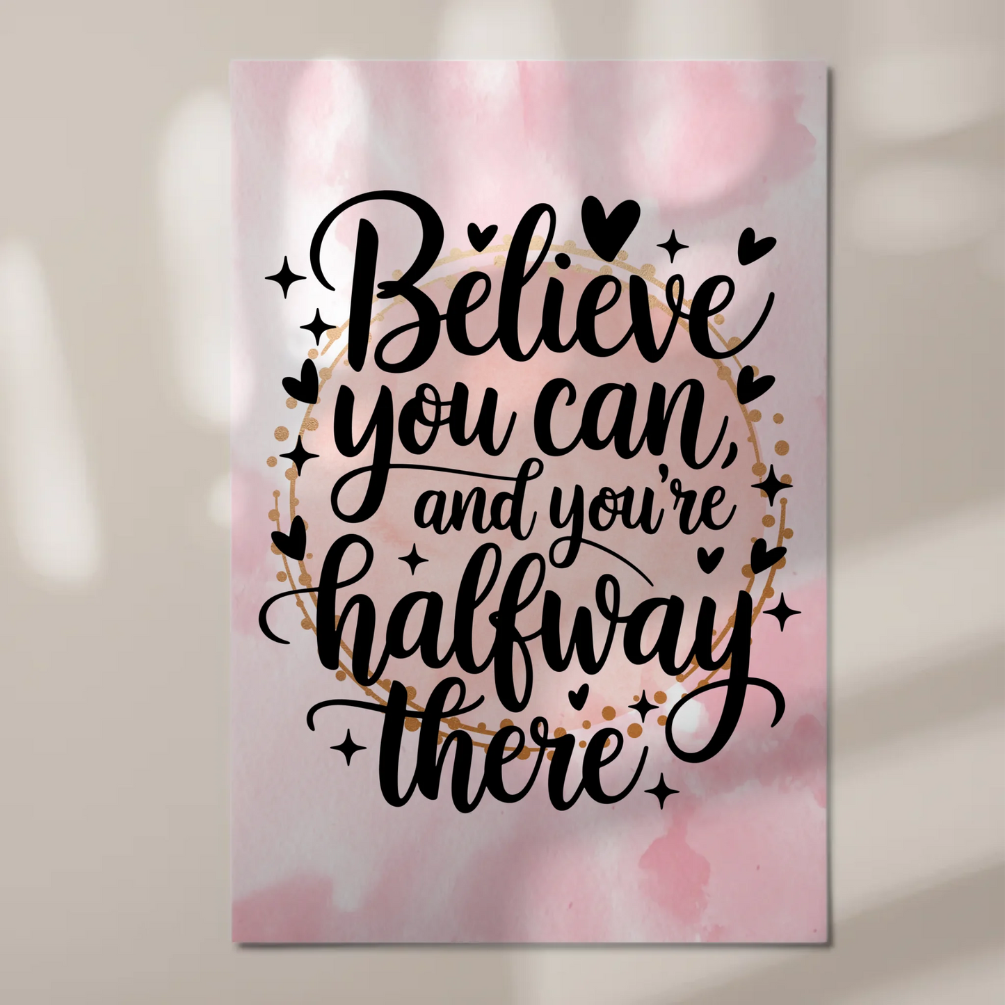Spruch Fotoboard Magnet Wandbild Believe You Can Personalisiert