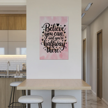 Spruch Fotoboard Magnet Wandbild Believe You Can Personalisiert