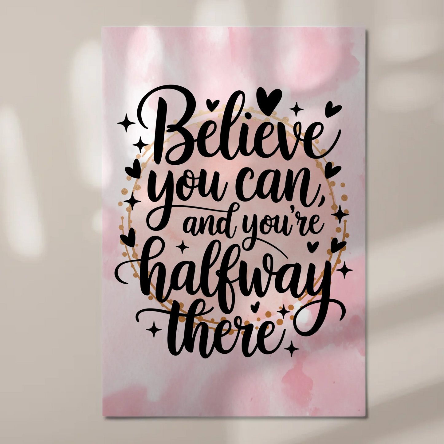 Spruch Fotoboard Magnet Wandbild Believe You Can Personalisiert