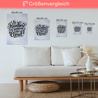 Magnet Poster mit Spruch Be a Rainbow Geschenkidee