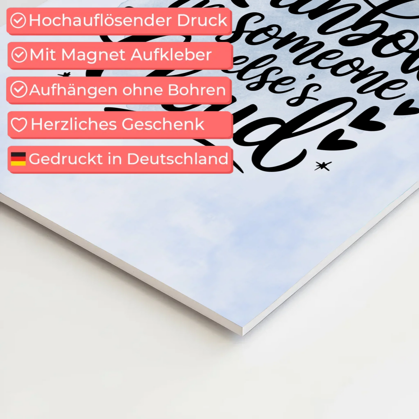 Magnet Poster mit Spruch Be a Rainbow Geschenkidee