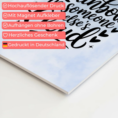 Magnet Poster mit Spruch Be a Rainbow Geschenkidee