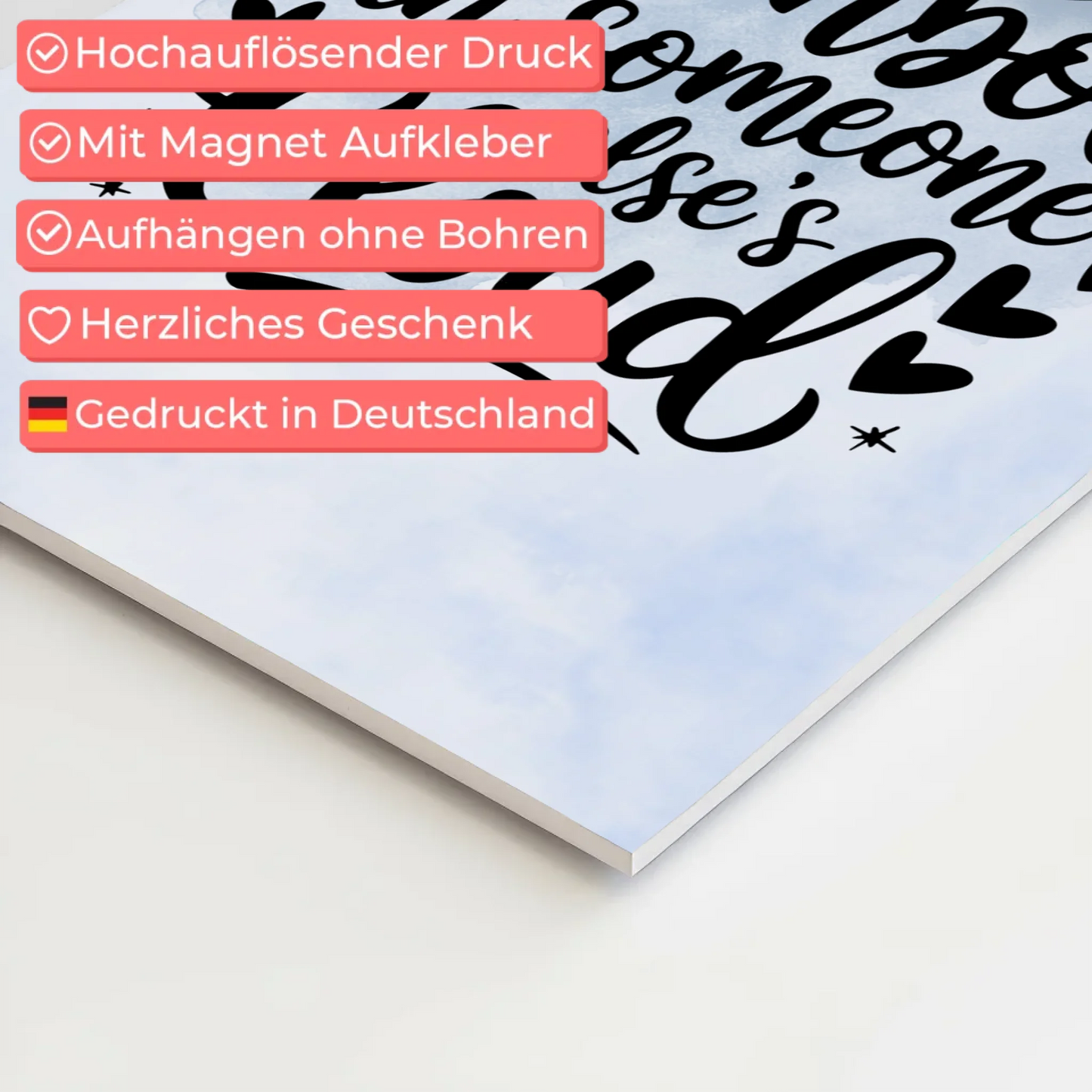 Magnet Poster mit Spruch Be a Rainbow Geschenkidee