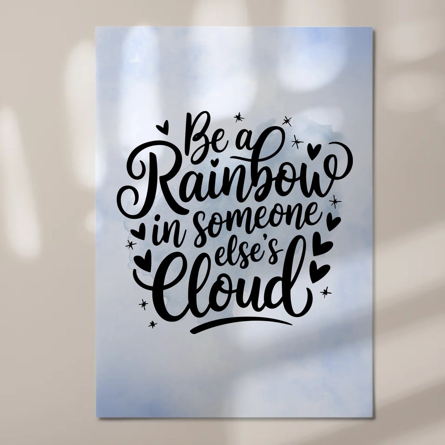 Magnet Poster mit Spruch Be a Rainbow Geschenkidee